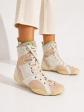 Girbaud  Baskets style Boxe Montantes ROSE POUDRE - VERT LIME deadstock