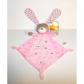 Doudou Lapin Rose Auchan Etoiles Losange Peluche Bebe Naissance