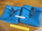 Lote 2 Sillines Antiguos Vintage Pares De Alforjas Azul Bicicleta