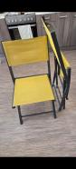 Chaises pliantes jaunes de jardin id�ales pour ext�rieur balcon-terrasse-jardin