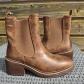 Bottines Chelsea boots marron cognac � talon   Style r�tro - boh�me chic   Neuve