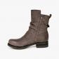 Bottines femme taupe  EU 39 fermeture �clair bout rond talon bloc