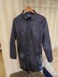 Desigual manteau mi long bleu marine motif floral doubl� T 42