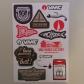 VMC Hooks planche d autocollants p�che Factory slogans 11 � 15 pi�ces