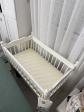 Lit b�b� � barreaux, lit � barreaux en bois, couleur blanc