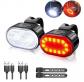 Lampe V�lo Avant Arri�re LED USB Rechargeable MTB �tanche 6 Modes Feu Signal FR