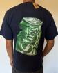 Stussy T shirt homme M bleu marine manches courtes logo imprim� dos vert blanc