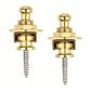 2x Serrures de Sangle de Guitare en Alliage Premium avec Boutons   Or, Noir, Argent pour