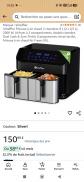 Scheffler friteuse � air chaud double compartiment 9 L 2000 W 8 prog noir-argent