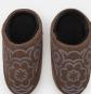 Moon Boot chaussons femme daim marron motif floral � enfiler EU 38