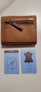 Portefeuille Maverick homme cuir marron pliable anti RFID fermeture �clair.