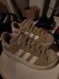 adidas Campus enfant unisexe daim beige-blanc lacets semelle caoutchouc EU 33