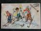 CP ILLUSTREE SIGNEE GERMAINE BOURET NOEL ENFANTS EN SKI SKIEURS   72469