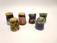 Lot de 6 d�s � coudre modernes en �maux cloisonn�s