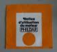 NOTICE D'UTILISATION du MOTEUR PHILDAR de MACHINE A TRICOTER SINGER SUPERBA