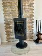 Po�le � bois moderne 12 kW   accessoires stockage du bois