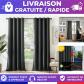 Deconovo Rideau Occultant Thermique Oeillets Gris Fonc� 140x240cm Lot de 2