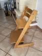 Chaise haute b�b� �volutive en bois, couleur bois, repose pieds r�glable