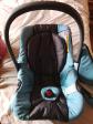 Car Baby si�ge auto b�b� coque avec poign�e de transport bleu-noir   housse