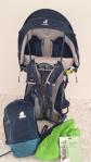 Deuter porte b�b� dorsal randonn�e bleu-vert avec pare soleil et housse pluie