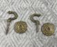 Paire Embrasses Rideaux Vintage Bronze laiton Crochet Mural D�coration Ancien