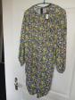Maje robe midi moulante multicolore floral col rond manches longues T42