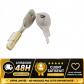 Serrure antivol barillet t�te d'attelage remorque caravane 2 cl�s argent�