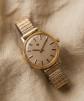 Lip vintage m�canique � remontage manuel ann�es 1970 plaqu� or Montre femme 22
