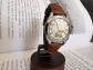 LOV montre m�canique manuel antimagn�tique 15 rubis cadran argent� cuir