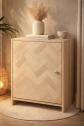 Armoire de rangement 39 x 30 x 52 cm beige, 1 porte � charni�res, 1 �tag�re