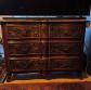 Commode bois marron 6 tiroirs orn� 135 x 65 x 100 cm   Occasion