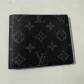 Louis Vuitton Portefeuille homme bifold cuir noir monogramme porte cartes