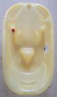 Tex Baignoire b�b� ergonomique en plastique jaune avec niveau max