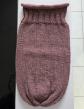 Cocon De Naissance B�b� 100% M�rinos Tricot� Main Vieux Rose