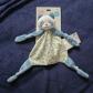 Cutie baby Doudou plat panda bleu et blanc en tissu pour b�b�