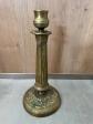 Bougeoir chandelier laiton dor� vintage colonne cannel�e d�coration classique
