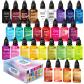 Ensemble de peinture a�rographe, 30 couleurs, � base d'eau, non toxique