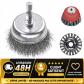 kwb Brosse boisseau fil d'acier ondul� � 75 mm pour perceuse, d�rouiller m�tal