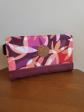 Caba�a portefeuille zipp� femme motif abstrait multicolore rose violet