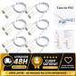 Gebildet 6x Capteur de Porte Fen�tre Filaire Alarme Magn�tique Reed Switch Blanc
