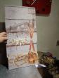Joli Tableau Luge Ski et Sac d'Alpiniste D�co Sympa Chalet de Montagne sur Bois