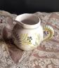 ancien petit pot, vase, cruche en fa�ence peint � la main d�co poup�e ancienne