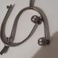 Paire d �perons d �quitation en m�tal, coloris argent�, avec boucles