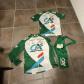 Nalini Maillot de course cyclisme vert-blanc zip int�gral manches courtes