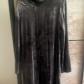 Robe femme noire mini au genou manches longues taille M regular