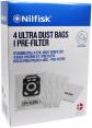 Nilfisk 4 Sacs � Poussi�re Originaux   Pr� filtre   Accessoires pour Aspirateurs