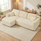 Canap� angle modulable LEDREM en L m�ridienne gauche velours c�tel�