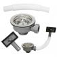 Inodiref Bonde d'�vier 114 mm, acier inoxydable, r�sistance  114 Argent�