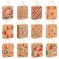 Sac Cadeau de No�l   24 Pi�ces, Sac Kraft de No�l, Sacs Cadeaux de No�l