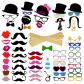 accessoires moustaches amusants pour s�ance photo, f�te, anniversaire de